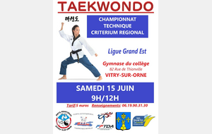 Championnats technique Grand Est Taekwondo 15/06/2024